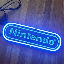 US STOCK 14" Nintendo Blue Acrylic Neon Sign  Decor Man Cave Beer light lamp 