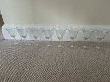 8x Vintage French Crystal Glasses bought in 1970's town of Baccarat (Height 13cm