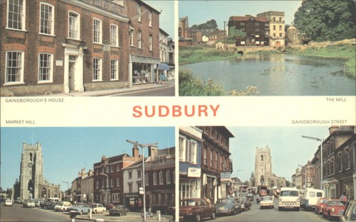 Sudbury suffolk postcard - sudbury,