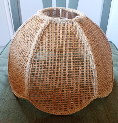 Wicker rattan lampshade - wicker,
