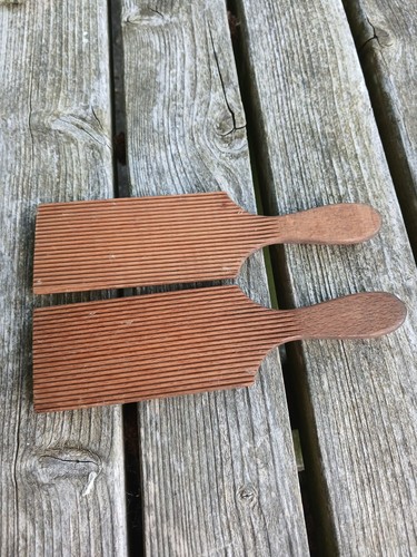 Vintage wooden butter pats - wooden,