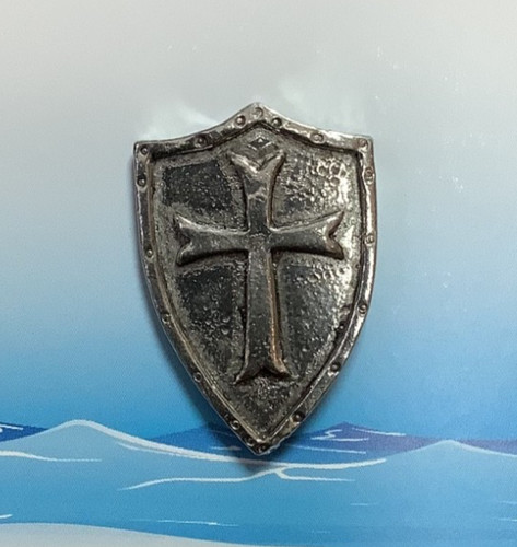 Knight templar shield - templar, silver