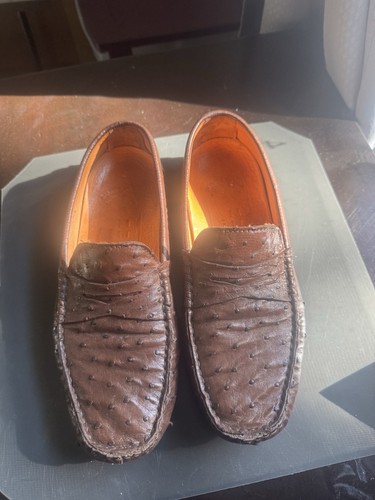 Italian ostrich loafers - italian,