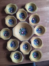 Soho Pottery Cobridge England Solian Ware Bowls  Set of 13 PIECES......RARE