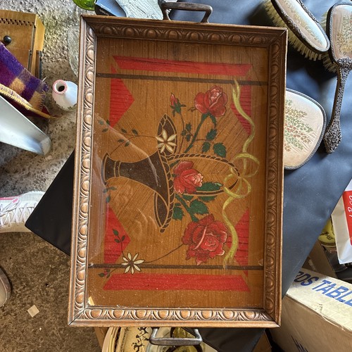 Vintage serving tray - , floral