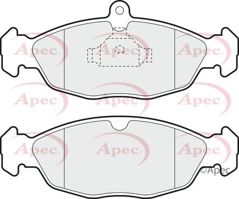 Apec front brake pad set - apec,