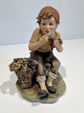 Capodimonte Corti Boy with Basket of Grapes