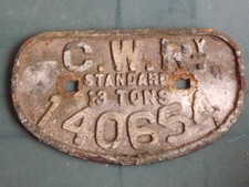 GWR 13 Tons D Wagon Plate