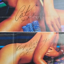 Autographs - Cat McQueen - Glamour Model - Signed Maxim Magazine Pages