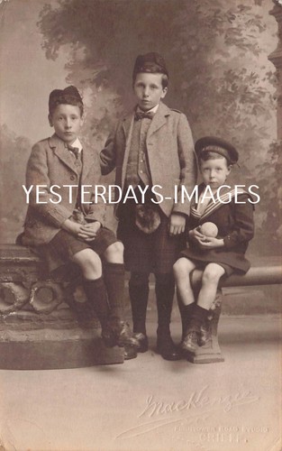 Boys dressed highland kilt - dressed,