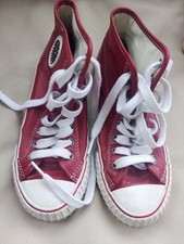 PF Flyers Sneakers Red Leather Leather Gum Sole Lace Men's 5 Women's 5.5