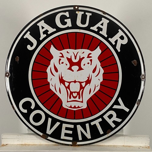 Jaguar enamel sign ø 50cm - jaguar,