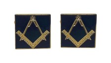 Masonic Cuff Links - Navy Blue