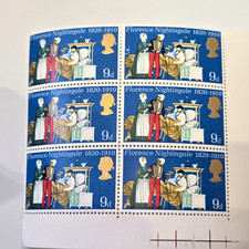 Florence Nightingale Stamps 12x 9d 1820-1910 Unmounted Traffic Light