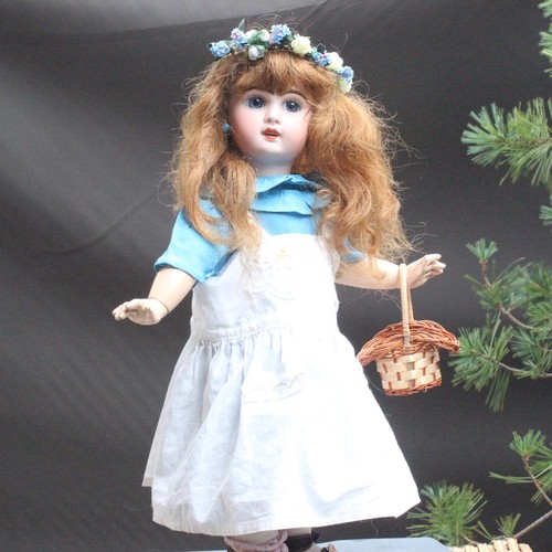 Antique twin doll - twin, apron