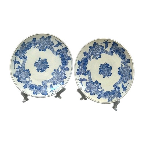 Pair antique chinese - antique, blue