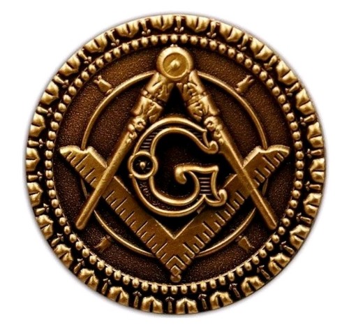Freemason handshake lapel pin - handshake,