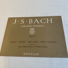 J S BACH Organ Works Book 1: Preludes Fugues Novello, Organ Music book Excellent