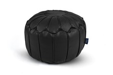 Faux Leather Round Moroccan