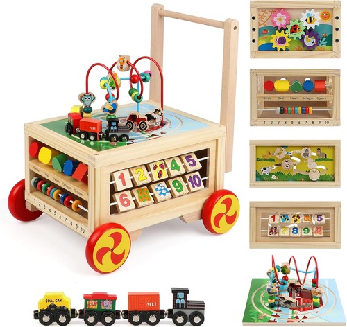 Wooden track activity - track, cube