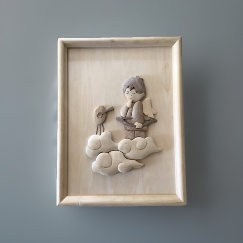 Vintage marquetry wooden - marquetry,