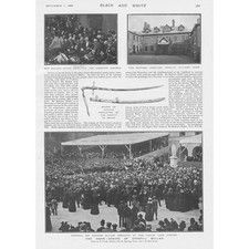 General Redvers Buller at Crediton & Exeter - Antique Print 1900