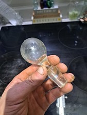 Large Vintage Decanter Bottle Stopper Round Shape Clear Glass Stopper Only