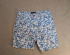 Zara Man Floral Patterned Men's Cotton Shorts Size 38 Waist