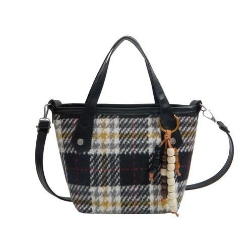 Vintage tote plaid tweed - vintage,
