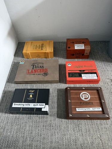 Empty assorted cigar boxes - assorted,