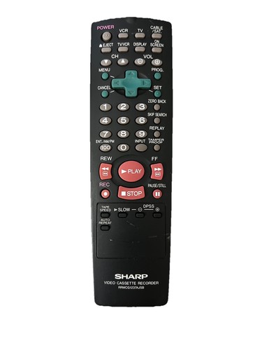 Sharp rrmcg1237ajsb vcr remote - vcr,