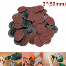 50Pcs 2" 50mm Type R Roll Lock Quick Change Discs Die Grinder Sanding Pads