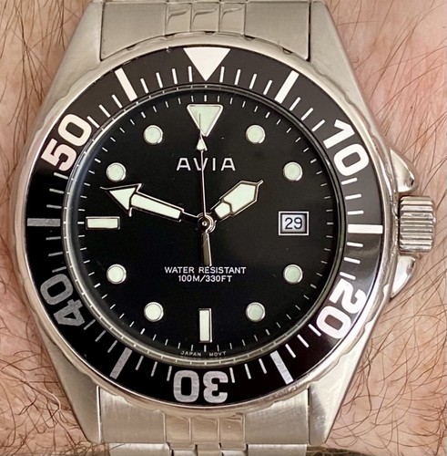 Gents vintage 42mm avia - vintage,