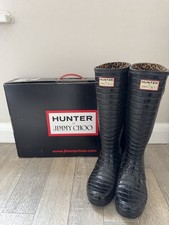 Jimmy Choo X Hunter Wellingtons Size 5 UK