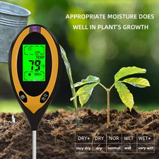 4-in-1 Soil PH Light Moisture Tester Meter Garden Plant Flower Test Kit