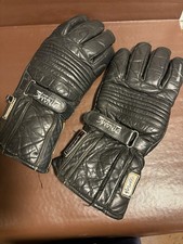 Vintage Dynamic Porelle Cowhide Motorcycle Gloves Leather Waterproof Size L