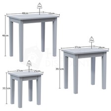 Wooden Nest of Tables 3 Piece