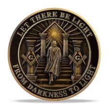 Freemason Challenge Souvenir Coin - "Let There Be Light, From Darkness to Light"