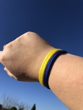 Ukraine colours Double Bracelet CHARITY DONATION British Ukrainian Aid wristband
