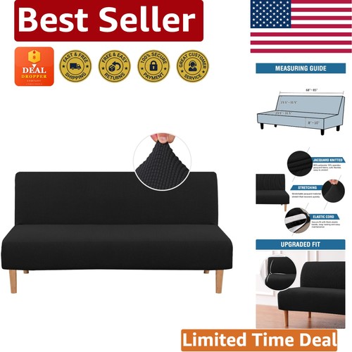 Durable armless sofa slipcover - sofa,
