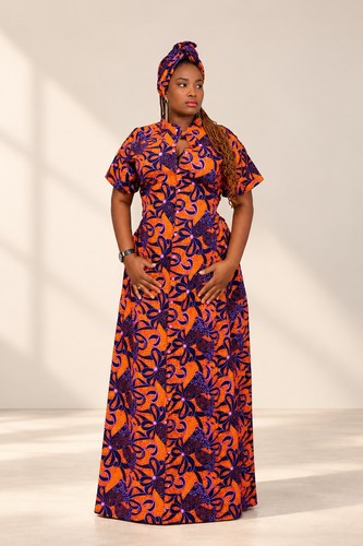 African ankara maxi dress - african,