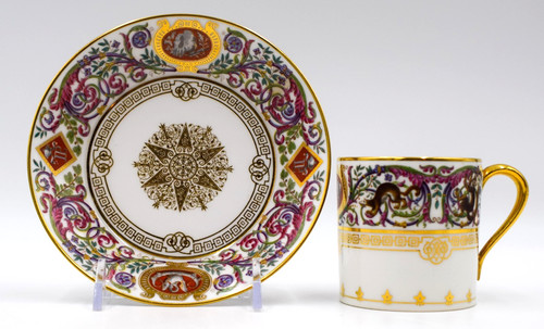 Antique sevres hand - hand, painted