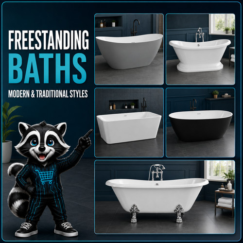 Freestanding bath modern - freestanding,