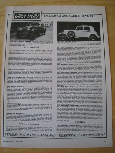 Gipsy mead rolls royce bentley - mead,