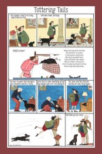 Tottering Tails tea towel