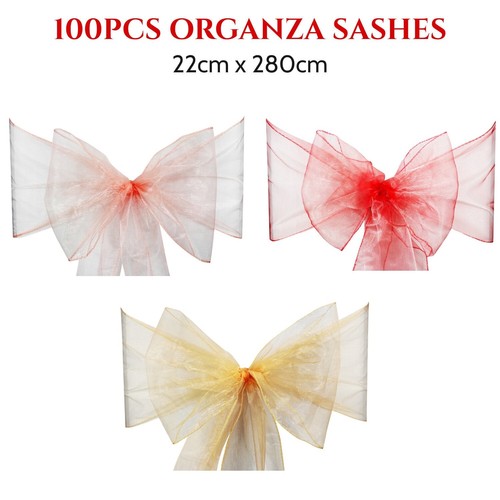100pcs organza sashes - organza, wedding