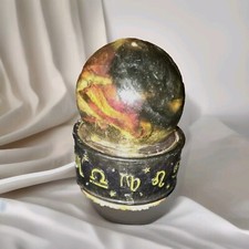 Crystal Ball Lamp Zodiac Flowers Rose Handmade Bespoke USB