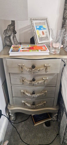4pc grey wood bedroom set - wood,