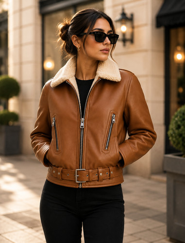 Women brown genuine leather - brown,