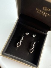 Warren James Silver Twist Earings